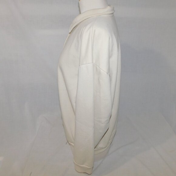 KAOTIKO BCN Spain Women XL Cream Collared Sweatshirt DOGS ARE MY FAVORITE PEOPLE - Picture 9 of 11